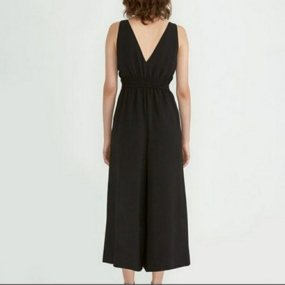Frank & Oak Flowy Wide Leg V Neck Jumpsuit - Picture 2 of 9